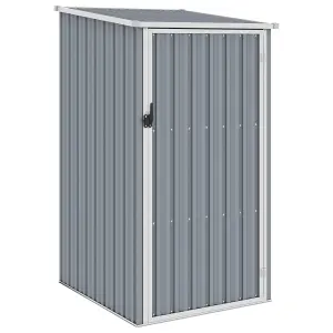 vidaXL Garden Shed Grey 87x98x159 cm Galvanised Steel