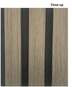 Grey Oak Acoustic 3D Timber Oak Slatted Wall Panel - 2400x600 - Natural Décor