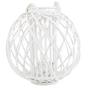 Beliani Rustic Lantern SAMOA Wood White