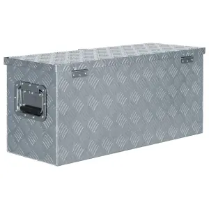 Berkfield Aluminium Box 80x30x35 cm Silver