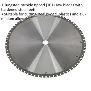 High-Performance 355mm Cut-Off Circular Saw Blade for Steel and Aluminium