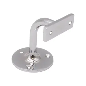 EAI Handrail Bracket Polished Chrome Pack 5 Banister Brackets Stair Banister Wall Handrail 63mm