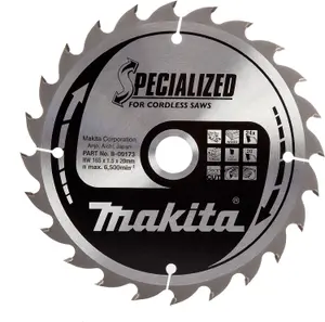 Makita DHS680Z DHS611 165mm x 20mm 24 Teeth Cordless Circular Saw Blade X 2