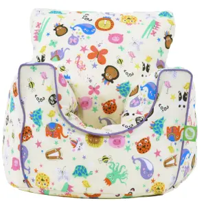 Cotton Party Animals Bean Bag Arm Chair Toddler Size