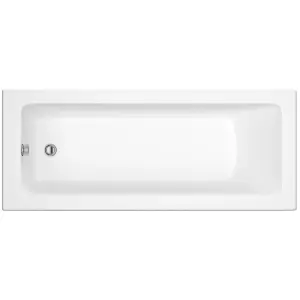 Cooke & Lewis Arezzo White Acrylic Rectangular Straight Bath (L)1400mm (W)700mm