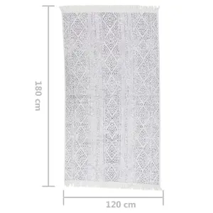 Rug Light Grey 120x180 cm Cotton