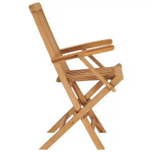 Berkfield Folding Garden Chairs 4 pcs Solid Teak Wood