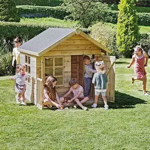 Rebo 5FT x 5FT Childrens Wooden Garden Playhouse - Raven