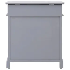 Shoe Cabinet Grey 50x28x58 cm Paulownia Wood