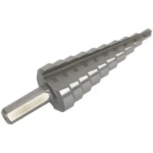 HSS 4341 Double Flute Step Drill Bit for Precision Drilling from 4mm to 22mm