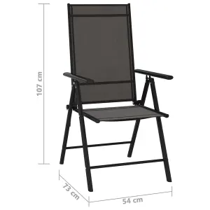 Berkfield Folding Garden Chairs 6 pcs Textilene Black