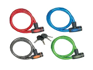 Master Lock Colorful Keyed Armoured Cable Lock - 1M Length, 18mm Diameter