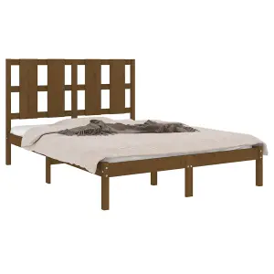 Berkfield Bed Frame Honey Brown Solid Wood Pine 120x200 cm