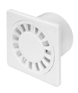 White Bathroom Extractor Fan 100mm / 4" with Non-Return Valve