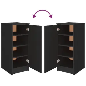 Shoe Cabinet Black 30x35x70 cm Engineered Wood