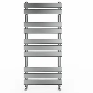 Right Radiators 1000x450 mm Designer Flat Panel Heated Towel Rail Radiator Bathroom Warmer Heating Chrome