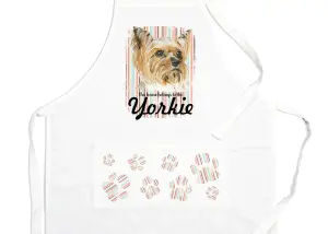 Purely Home Yorkie Apron - Novelty Kitchen Gift for Dog Lovers