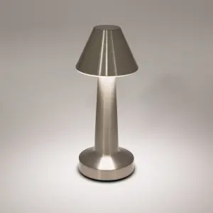 Global Gizmos Rechargeable LED Table Lamp - Silver