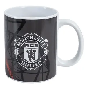 Manchester United FC Old Trafford Mug White/Black/Red (One Size)