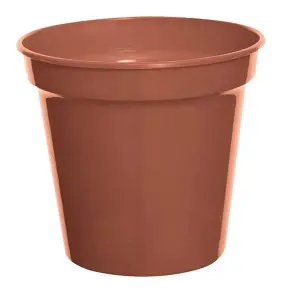 6X Large Plastic Plant Pot 17.8cm 7 Inch Cultivation Pot Terracotta Colour