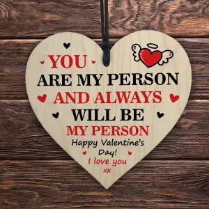 Red Ocean Valentines Wooden Heart Gift For Him Her Valentines Day Gift For Boyfriend Girlfriend Husband or Wife