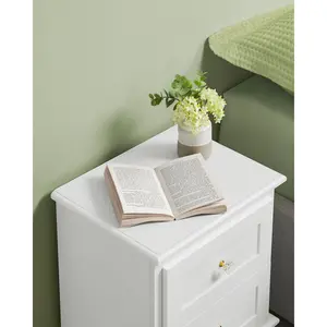 Yarmouth 2 Drawer Bedside Table (Set of 2) White