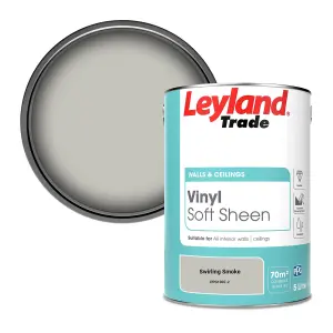 Leyland Trade Vinyl Soft Sheen Walls & Ceilings Emulsion Paint Swirling Smoke (PPG1007-2) - 5L