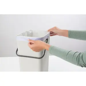 Brabantia Sort and Go 16 Litre Recycling Bin Light Grey