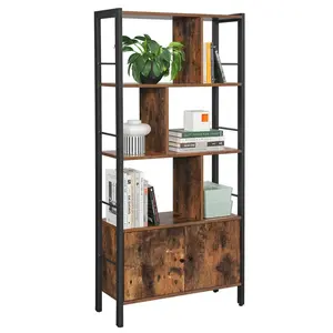 Jazmyne Bookcase Rustic Brown/Black