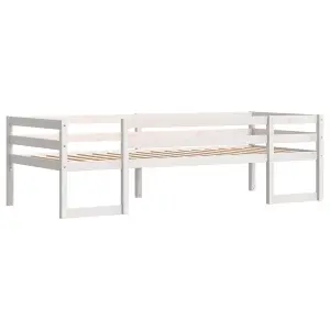 Berkfield Kids' Bed Frame without Mattress White 90x200 cm Solid Wood Pine