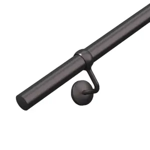 Matt Gunmetal Stair Handrail Kit - 2.4m X 40mm