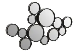 Interiors by Premier Persephone Large Black Finish Wall Mirror