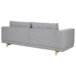 3 Seater Fabric Sofa Grey NIVALA