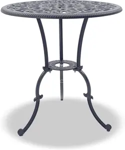 Centurion Supports BANGUI Garden and Patio Cast Aluminium Bistro Table Grey