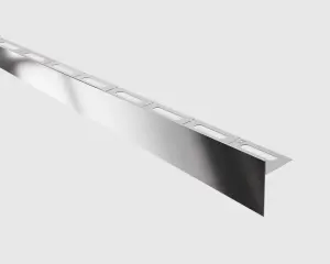 ILCOM SLOPED FLOOR SHOWER PROFILE LKL 11mm x 1800mm x 0.6mm Silver Polished Stainless Steel