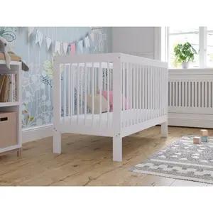 Adwolf Cot Bed with Mattress White