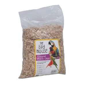 6 Litre Natural Coarse Beech Chips Bird Parrot Cage Bedding Covering