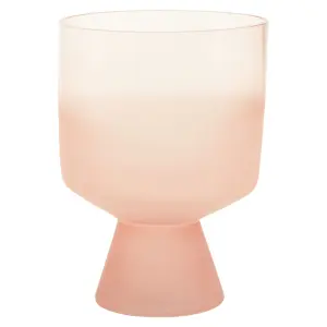 Interiors by Premier Small Matte Pink Ombre Glass Vase, Modern Two-Tonal Decorative Vase, Chic Flower Vase for Contemporary Homes