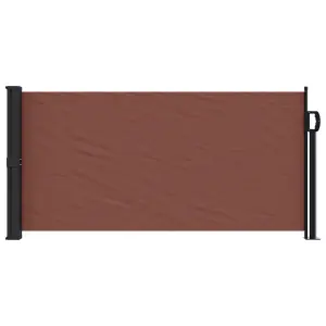 Berkfield Retractable Side Awning Brown 100x500 cm