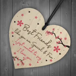 Best Friends Gift Wood Heart Friendship Gift Birthday Gift For Her Women Gift