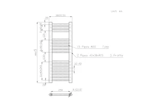 Right Radiators 800x300 mm Straight Heated Towel Rail Radiator Bathroom Ladder Warmer Chrome