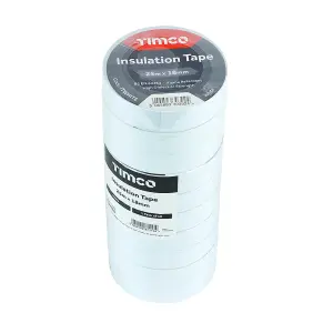 TIMCO PVC Insulation Tape White - 25m x 18mm