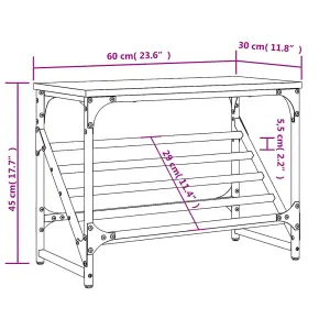 Berkfield Shoe Rack Sonoma Oak 60x30x45 cm Engineered Wood