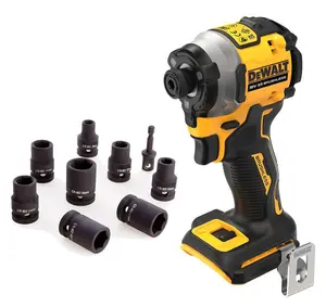 Dewalt DCF850N 18v XR Brushless Compact Impact Driver Bare + 9pc Socket Wrench