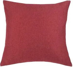 Dunelm Barkweave Square Cushion, Country, Size: 43cm X 43Cm, Red