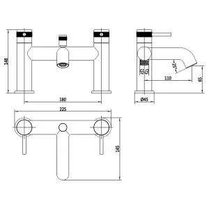 Luxury Chrome Bath Seal Trap For Traditional Exposed Baths