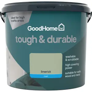 GoodHome Tough & Durable Limerick Matt Emulsion paint, 5L