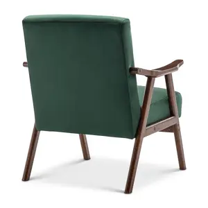 Velvet Bottle Green Selma Accent Chair