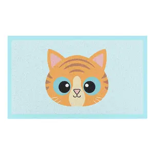 Ginger Cat Face Indoor & Outdoor Doormat - 70x40cm