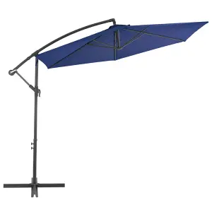 Berkfield Cantilever Umbrella with Aluminium Pole 300 cm Blue